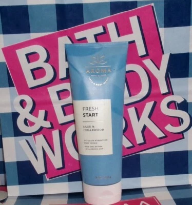 Bath & Body Works Aroma FRESH START Sage & Cedarwood Body Cream 8 oz NEW - Image 1 of 2