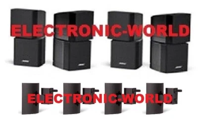 4 Mint Bose Double Cube Speakers & 4 Genuine Bose Wall Mount Swivel Brackets - Image 1 of 2