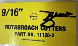 Blair 11120-3 - 9/16" Rotabroach Sheet Metal Hole Cutters - 3 cutters - T - Picture 1 of 3