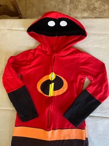 INCREDIBLES Disney Pixar Cotton One Piece Pajamas Union Suit Kids 4T EUC Costume - Picture 1 of 3