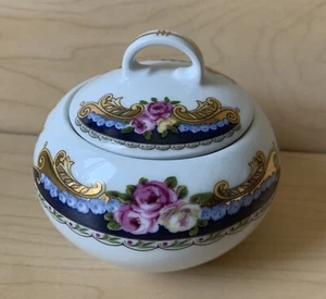 Gheradini T. Limoges Small Lidded Bowl Dish Deep Rose Fine Porcelain Italy GIFT - Picture 1 of 6