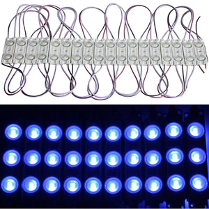 20X 2 módulos LED azules 12V RoHS tecnología publicitaria iluminación publicitaria anuncio luminoso - Imagen 1 de 2