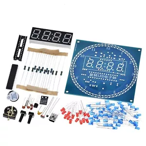 DS1302 Rotating LED Display Alarm Electronic Clock Temperature Module DIY KIT - Picture 1 of 10