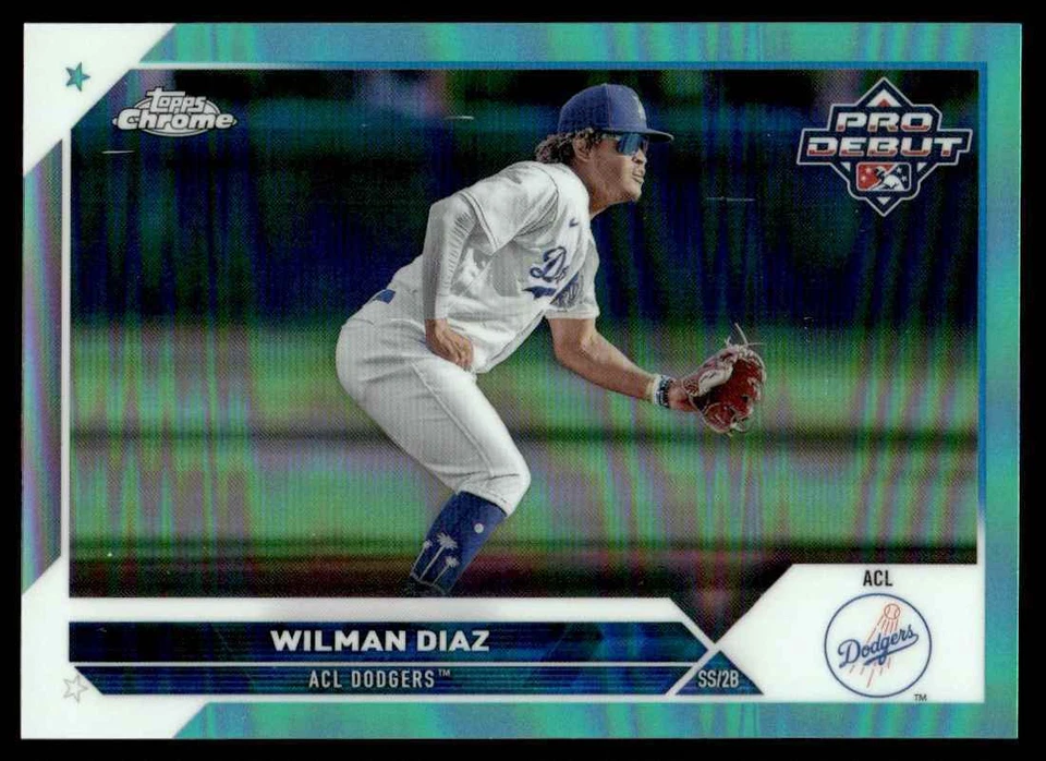 2023 Topps Pro Debut Chrome Wilman Diaz /75 ACL Dodgers #PDC-22 - Image 1 of 2