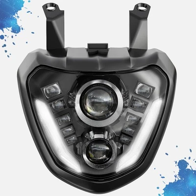 DOT LED Headlight Assembly For Yamaha MT07 MT-07 FZ07 FZ-07 2017 2016 2015 2014 - Image 1 of 4