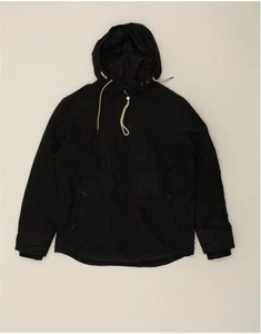 JACK & JONES Mens Hooded Windbreaker Jacket UK 40 Large Black AU12 - Picture 1 of 4