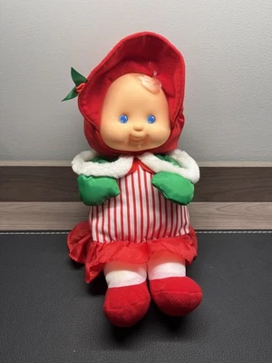 Винтажная плюшевая виниловая кукла 1992 Fisher Price Puffalump Kids Christmas Caroler - Изображение 1 из 3