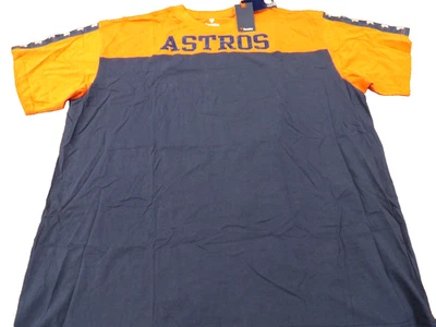 NEW FANATICS MLB HOUSTON ASTROS BLUE ORANGE T-SHIRT SIZE 5XL - Image 1 of 4