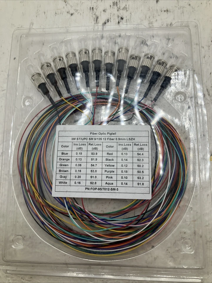 3m ST/UPC SM 9/125 12 Fiber 0.9mm LSZH - Image 1 of 3