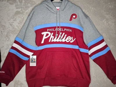 Sudadera con capucha para hombre Philadelphia Phillies Mitchell & Ness granate Head Coach 2XL Foto 1 de 4