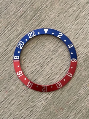 PEPSI BEZEL INSERT ALUMINIUM FOR ROLEX BLUE / RED GMT MASTER 1675 16750 Red Back - Imagen 1 de 4