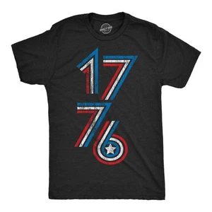 Camiseta divertida a rayas 1776 para hombre impresionante camiseta gráfica del 4 de julio - Imagen 1 de 7