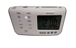 Brookstone Travel Tranquil Moments Alarm Clock Sleep Sounds 590877 Retired White - Picture 1 of 13