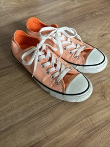 Converse All Star Low Women’s 7 Neon Orange Tennis Shoes - Picture 1 of 7