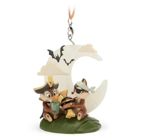 Disney Parks Halloween Chip 'n Dale Piraten auf Mond Weihnachtsschmuck Neu mit Etikett - Bild 1 von 3