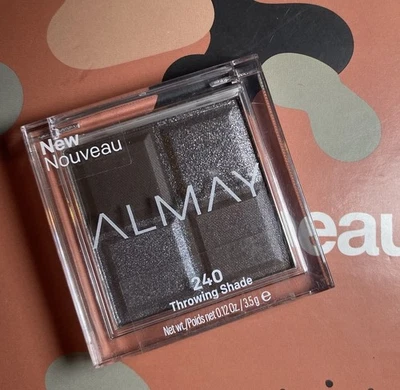 ALMAY Shimmer Matte Powder Quad Gray Eyeshadow Makeup Pallet- 240 THROWING SHADE - Image 1 of 2