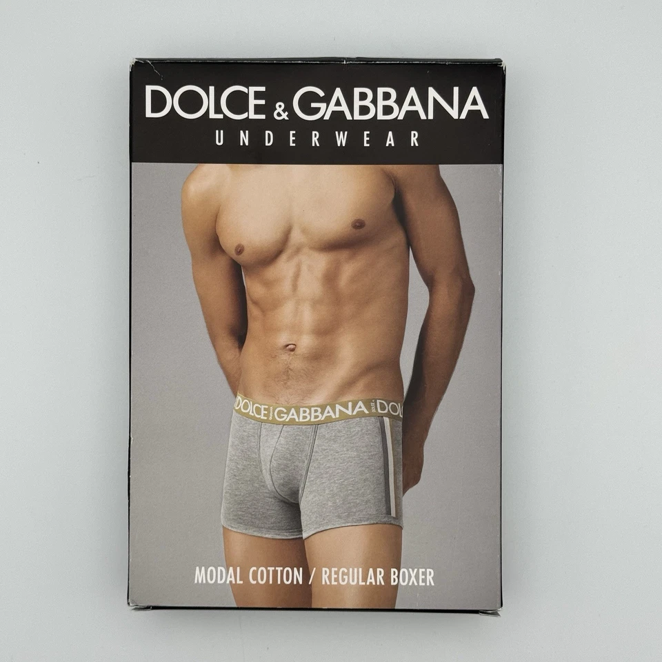 Novo Na Caixa Etiquetas Vintage Autêntico Dolce & Gabbana Edição Especial Grande Boxer Regular - Imagem 1 de 4