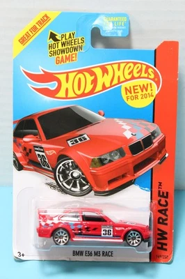 Hot Wheels 2014 HW Race BMW E36 M3 Race Red 1:64 Malaysia Limited #169/250 - Image 1 of 4
