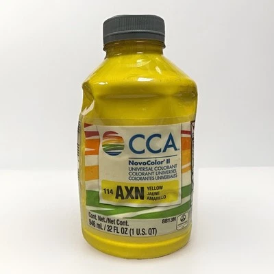 Valspar CCA NovoColor II 通用着色剂 114 AXN 黄色 8813N 1 夸脱 — 第 1/2 张图片