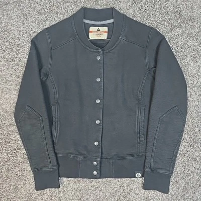 American Giant Jacket Womens Medium Black Snap Front Sweatshirt - Image 1 of 4