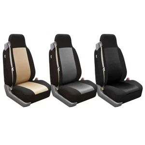 FH Group Built-In Seatbelt Cloth Car Seat Covers for Truck SUV - Front Seat - Picture 1 of 16