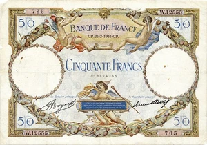 FRANCE banknote 50 Francs "Luc Olivier Merson" 23.2.1933. VF Very Fine - Picture 1 of 7