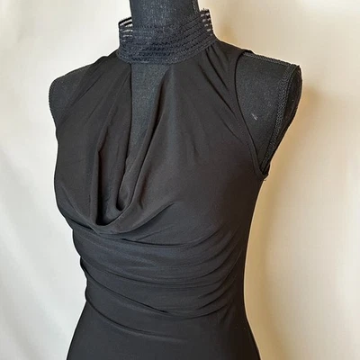 Maxi Vestido Gargantilla Cuello Gargantilla De Colección Mystic Para Mujer S Negro Bodycon Años 90 Suave Gótico Y2K Foto 1 de 4