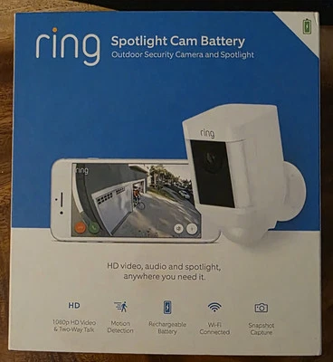 NEW Ring - Spotlight Cam - Wirefree Battery HD Security Camera Two-Way Talk WiFi - Image 1 of 4