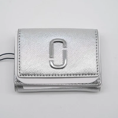 Marc Jacobs mini The Utility Snapshot Wallet Trifold Silver - Image 1 of 4