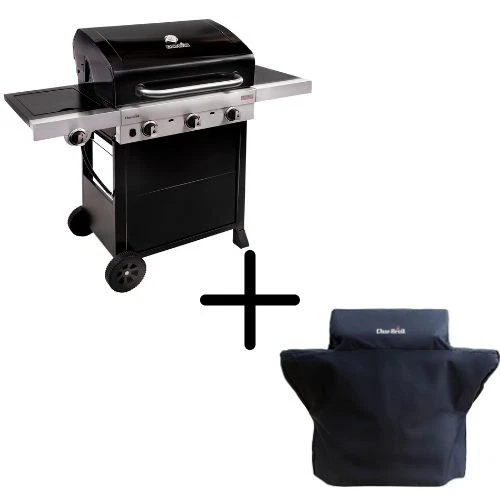 Char-Broil Performance 330 B 3-Brenner Gasgrill mit Seitenbrenner - Schwarz (140 747)