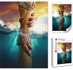 Christian Puzzles for Adults Hand of God Wooden Christian Puzzles 500 Piece R... - Picture 1 of 7