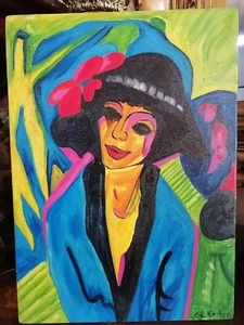 Ernst Ludwig Kirchner - Amazing Oil Canvas - Signed - Stamped - Picture 1 of 7
