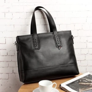 Men Briefcases Bag Laptop Business Travel Bags Handbags Leather Shoulder Bags - Bild 1 von 25