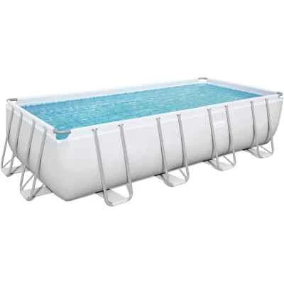Bestway Power Steel Frame Pool Komplett-Set, rechteckig, inkl. Sandfilterpumpe, - Bild 1 von 4