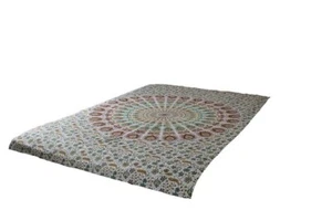 AamiraA White Psychedelic Mandala Tapestry Bohemian Wall Hanging Throw Dorm - Picture 1 of 9