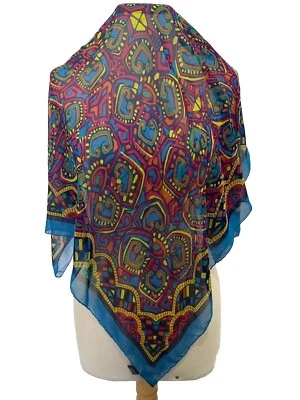 S6 #Missoni bufanda de seda multicolor 34 pulgadas hecha en Italia Foto 1 de 3