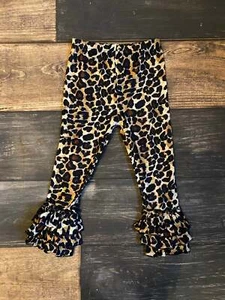 Leopard Print B Triple Ruffle Leggings - Picture 1 of 1