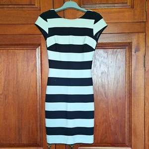 Trafaluc / Zara size S black & ivory striped sleeveless dress - Picture 1 of 12