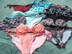 Bundle Of Womens Bikinis Sizes 12-14 OML- Primark- Matalan etc 13 items - Picture 1 of 11