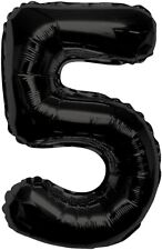 Number Balloons Black 34" Number 5 Foil Helium Balloon (1 Per Pack)