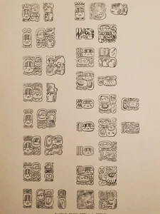 Copan Stela J Inscription Glyphs Maya Mexico 1900 #2 - Picture 1 of 2