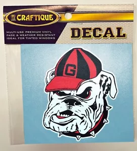 University of Georgia BULLDOGS Classic UGA Mascot Head Vinyl Decal Sticker - Picture 1 of 1