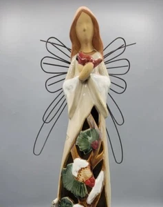 2018 Cracker Barrel Angel Table Lamp Light Christmas Holiday Garden Metal Wings - Picture 1 of 11