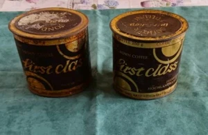2 DDR Blech Dosen Büchsen Kaffeedosen First Class Intershop VEB Vintage Ostalgie - Bild 1 von 5