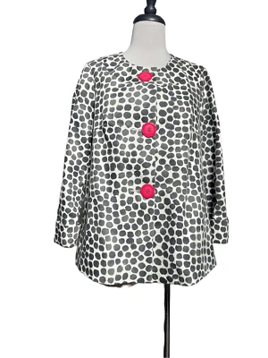 3 Sisters A-Line Trapeze Style Animal Print Jacket Size Medium - Image 1 of 4