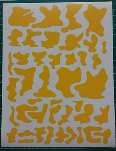 Multicam x 2 Blatt - 8,5 x 11 High Bake selbstklebende Vinylschablonen - Bild 1 von 2