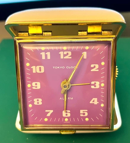 Vintage TOKYO Travel Alarm CLOCK, Japan, 1960's, WORKS! Cover