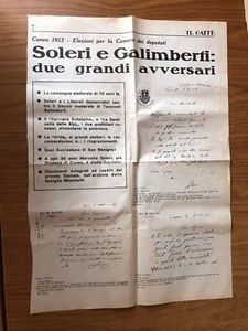 FOGLIO DI GIORNALE IL CAFFE' 1913 CUNEO SOLERI GALIMBERTI SUBALPINA - Bild 1 von 2