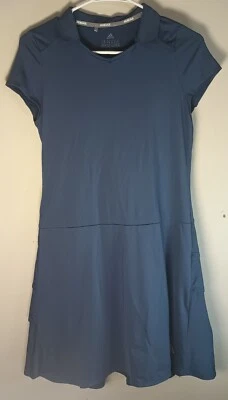 Adidas Girls Large Tennis Dress Zippered Back Pocket Ruffles Breathable Sport - Image 1 of 4