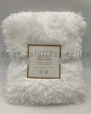 Pottery Barn Teen Recycled Super Fluffy Duvet Cover White Full Queen #A1324 - Image 1 of 4